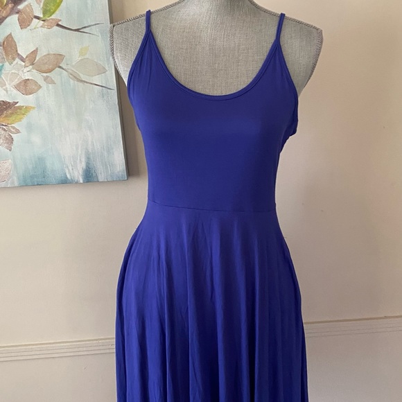 JOUICA 💙BLUE💙 FIT AND FLARE WITH POCKETS SLEEVELESS DRESS SIZE MEDIUM🌟NWT🌟 - Picture 2 of 13